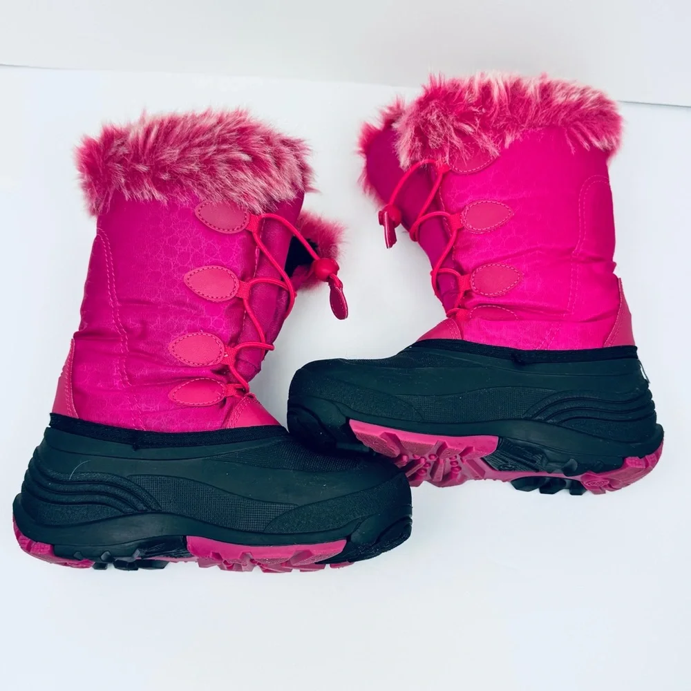 Kamik Kids Snowgypsy Girls snow Boots Size 2. Fleece liner, faux fur collar.